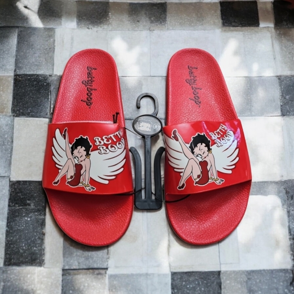 SALE! Betty Boop Red Angel Wings Slide Sandals NWT Various Sizes
